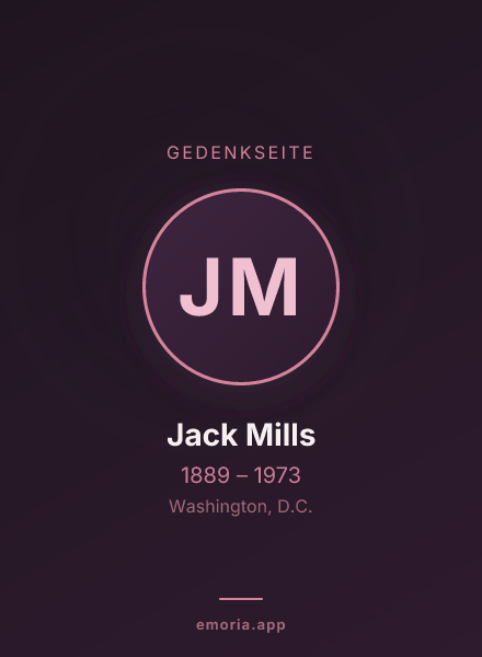 Gedenkportrait von Jack Mills