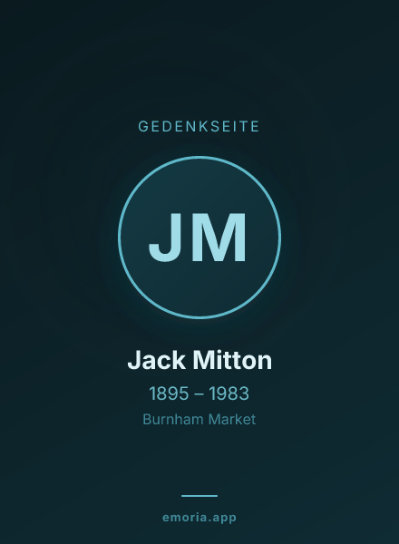 Gedenkportrait von Jack Mitton