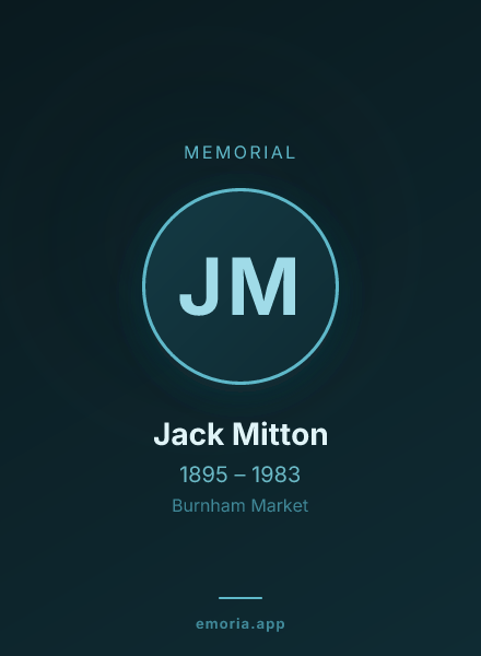 Memorial portrait of Jack Mitton