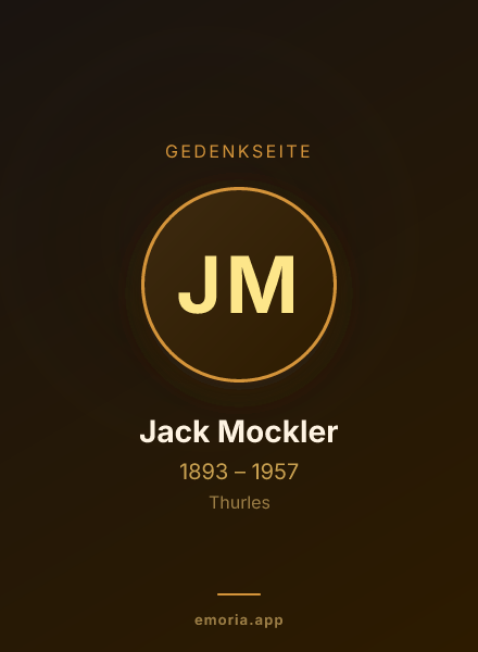 Gedenkportrait von Jack Mockler