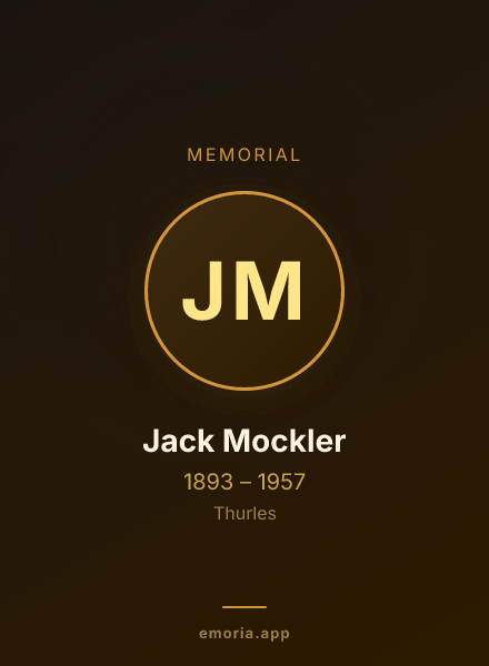 Memorial portrait of Jack Mockler