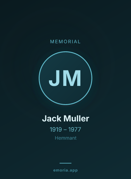 Memorial portrait of Jack Muller