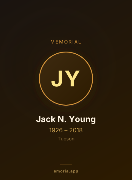 Memorial portrait of Jack N. Young