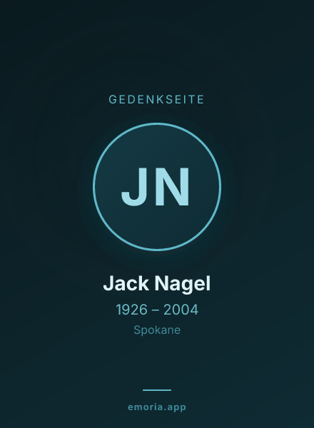 Gedenkportrait von Jack Nagel