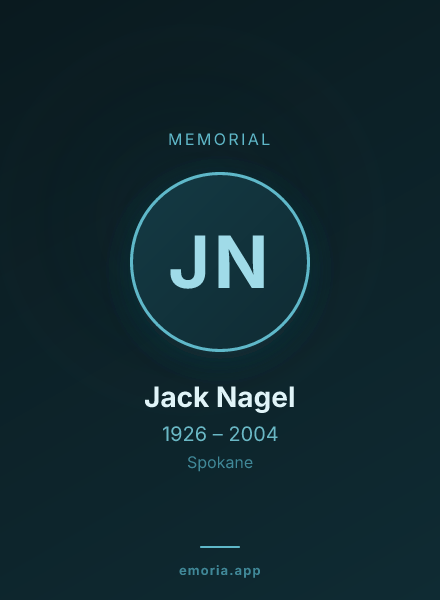 Memorial portrait of Jack Nagel