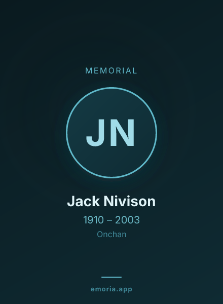 Memorial portrait of Jack Nivison