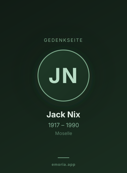 Gedenkportrait von Jack Nix