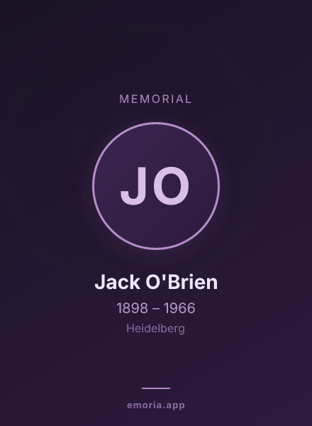 Memorial portrait of Jack O'Brien