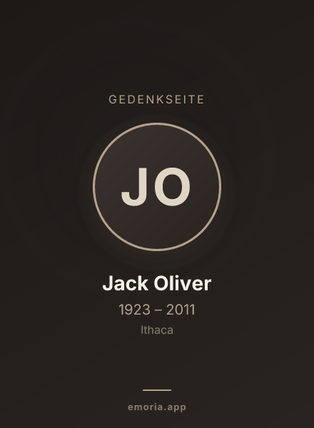 Gedenkportrait von Jack Oliver