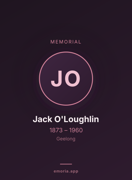 Memorial portrait of Jack O'Loughlin
