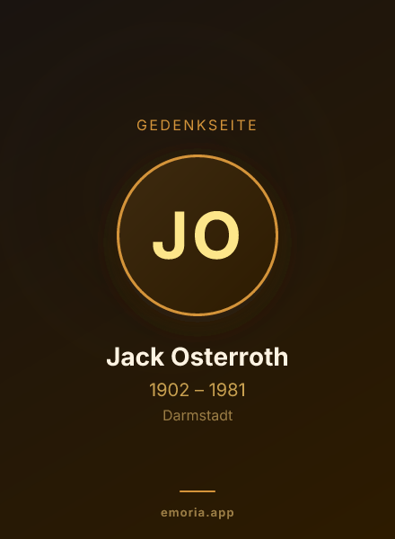 Gedenkportrait von Jack Osterroth