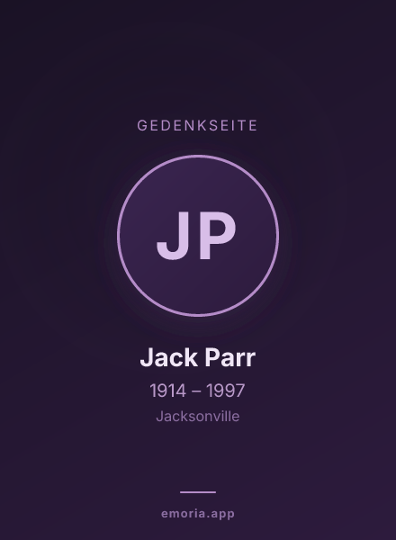 Gedenkportrait von Jack Parr