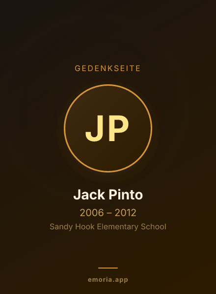 Gedenkportrait von Jack Pinto