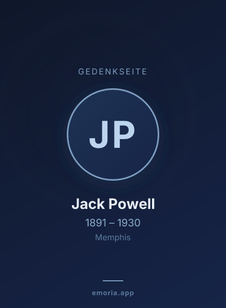 Gedenkportrait von Jack Powell