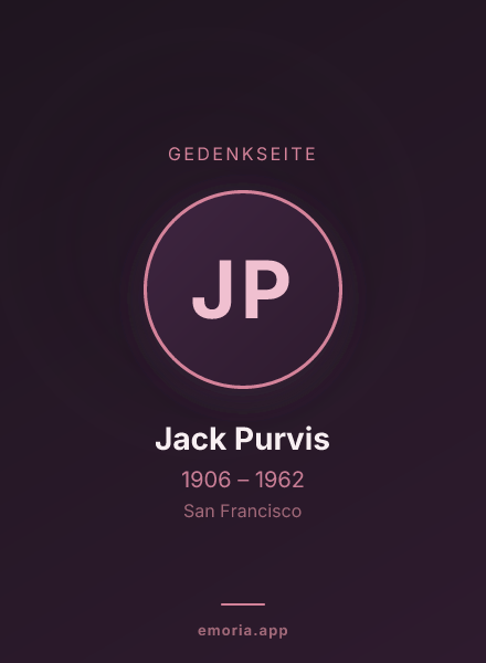 Gedenkportrait von Jack Purvis