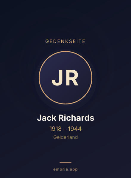 Gedenkportrait von Jack Richards