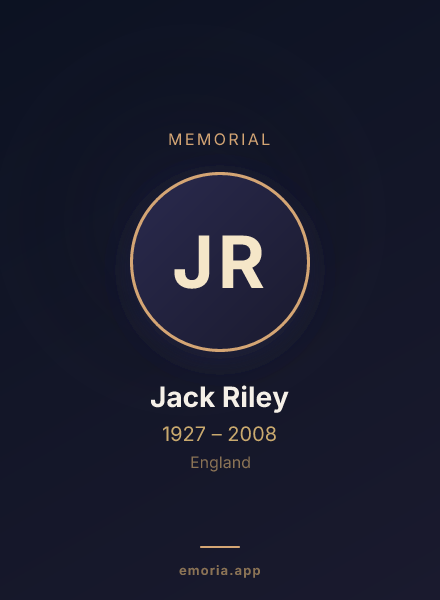Memorial portrait of Jack Riley