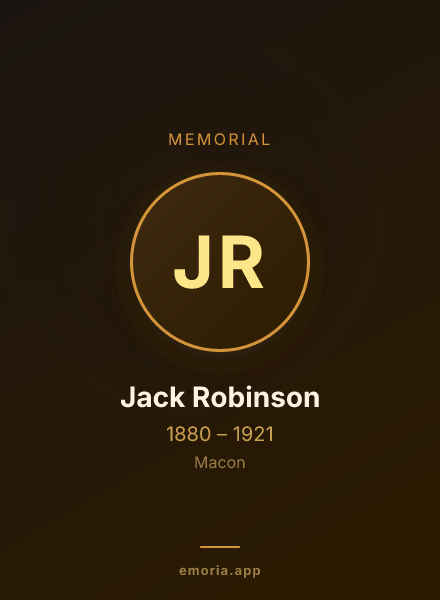 Memorial portrait of Jack Robinson