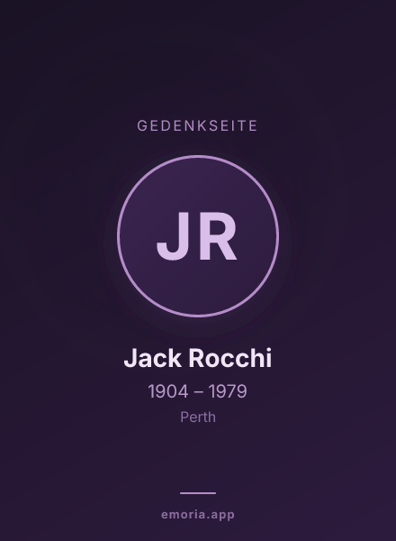 Gedenkportrait von Jack Rocchi