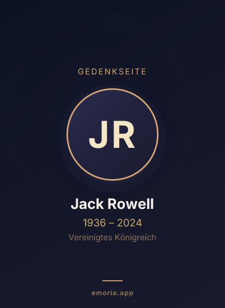 Gedenkportrait von Jack Rowell