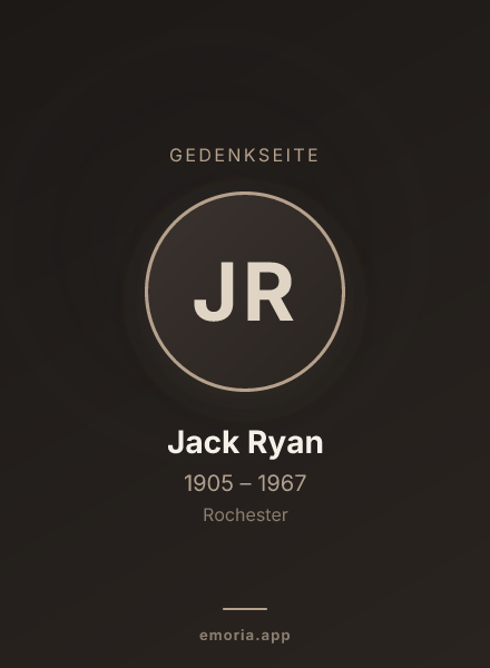 Gedenkportrait von Jack Ryan
