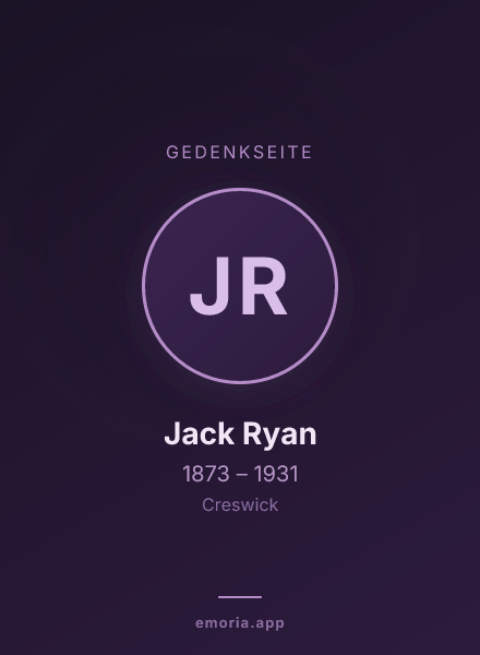 Gedenkportrait von Jack Ryan