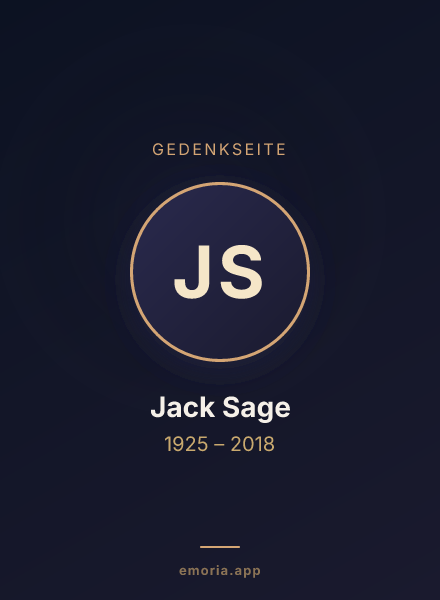 Gedenkportrait von Jack Sage