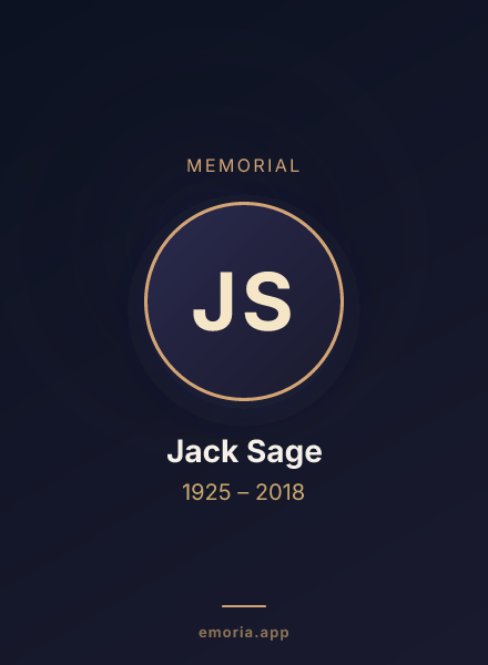 Memorial portrait of Jack Sage