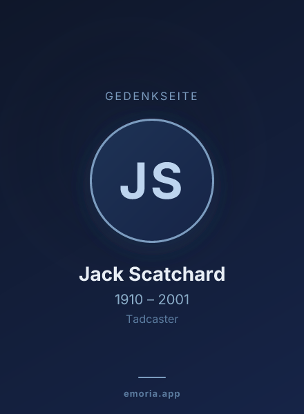 Gedenkportrait von Jack Scatchard