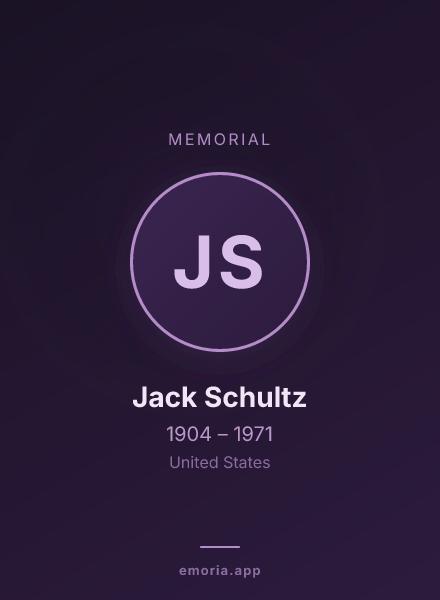 Memorial portrait of Jack Schultz
