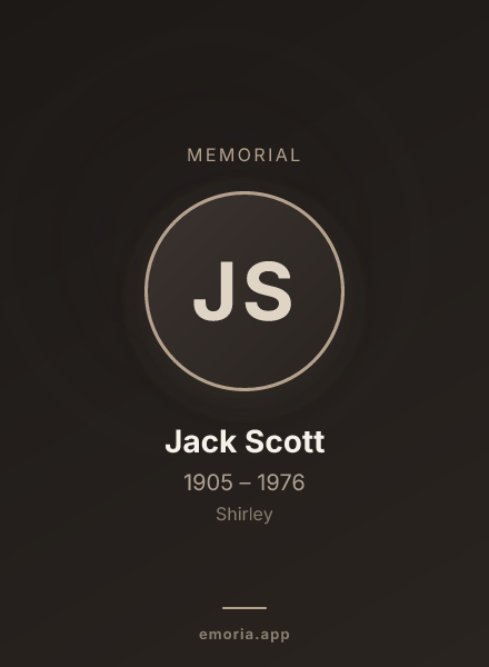 Memorial portrait of Jack Scott