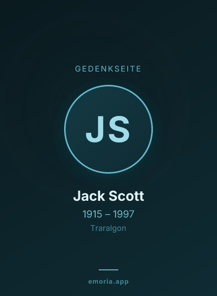 Gedenkportrait von Jack Scott