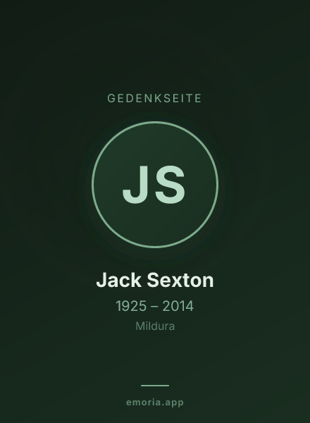 Gedenkportrait von Jack Sexton