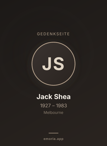 Gedenkportrait von Jack Shea