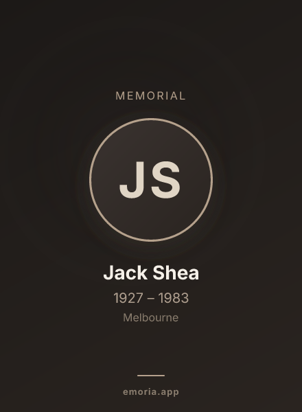 Memorial portrait of Jack Shea