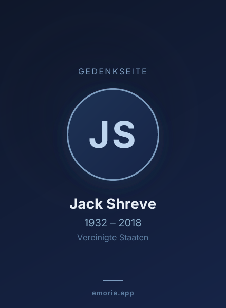 Gedenkportrait von Jack Shreve