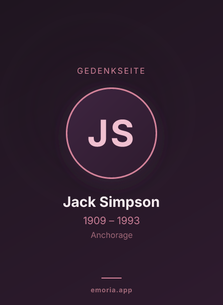 Gedenkportrait von Jack Simpson