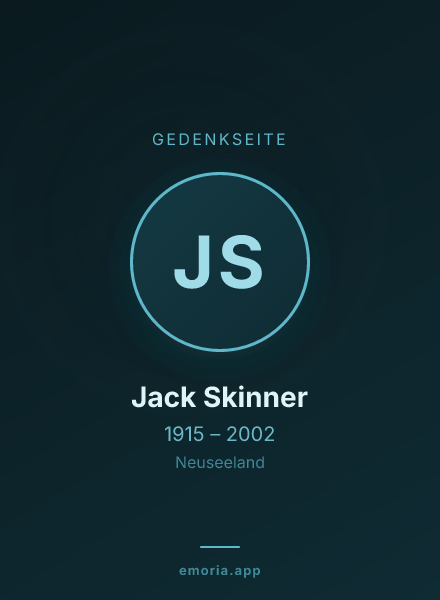 Gedenkportrait von Jack Skinner