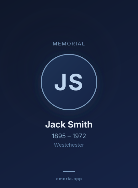 Memorial portrait of Jack Smith