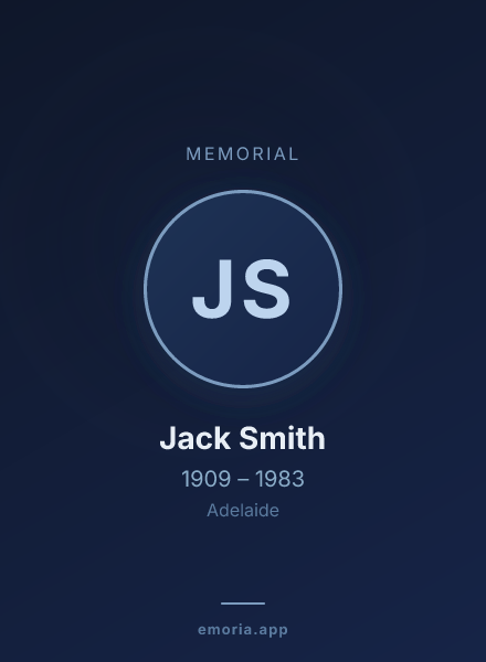 Memorial portrait of Jack Smith
