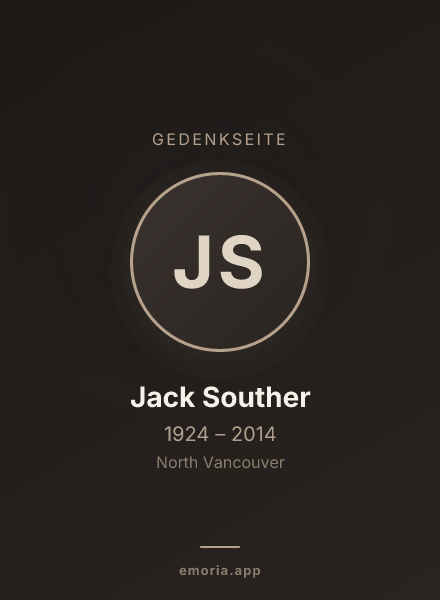 Gedenkportrait von Jack Souther