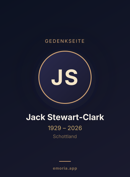 Gedenkportrait von Jack Stewart-Clark
