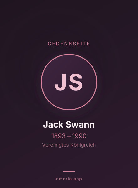 Gedenkportrait von Jack Swann