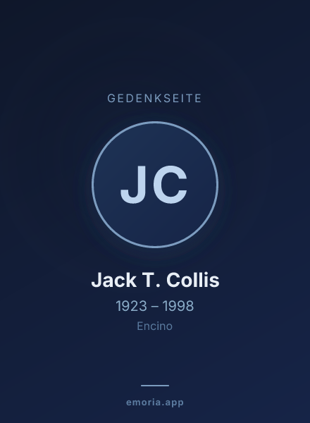 Gedenkportrait von Jack T. Collis