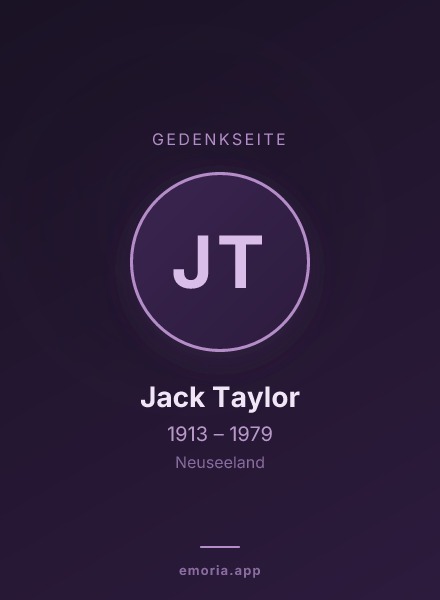 Gedenkportrait von Jack Taylor