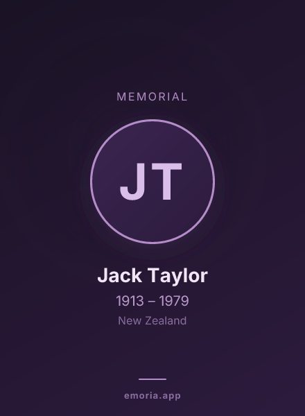 Memorial portrait of Jack Taylor