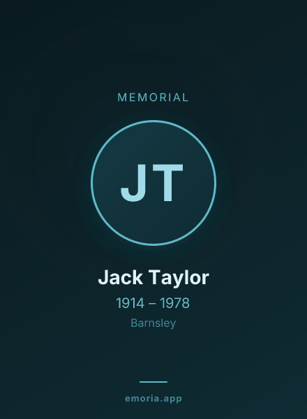 Memorial portrait of Jack Taylor
