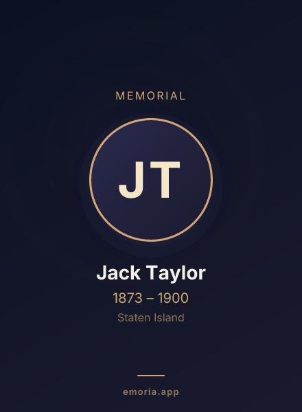 Memorial portrait of Jack Taylor