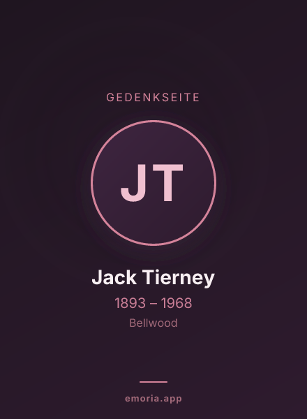 Gedenkportrait von Jack Tierney