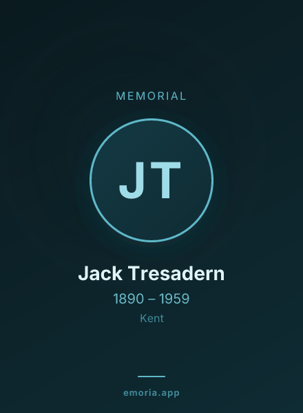 Memorial portrait of Jack Tresadern